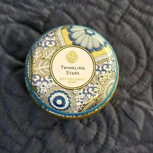 HUNTINGTON HOME Soy & Coconut Wax Candle TWINKLING STARS 2.5 oz Mini Tin Aldi - Picture 1 of 3