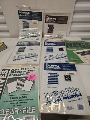 Sheets Print Files Lot Archival 35 mm Negative Storage Sheets New Sealed. D10 - Image 1 of 4