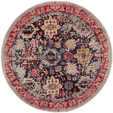 Safavieh MNC206-7R Monaco 7' Round Synthetic Power Loomed Eclectic Area Rug -
