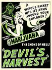 1942 "Devil's Harvest" affiche de film marijuana vintage - 18x24