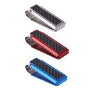 Men s Business Wallet Stainless Steel Carbon Fiber Money Clip Holder - Picture 1 of 9