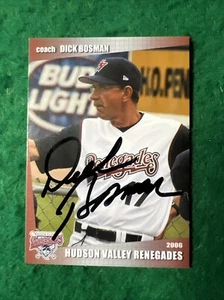 Hudson Valley Renegades 2006 Dick Bosman con tarjeta automática - Imagen 1 de 7