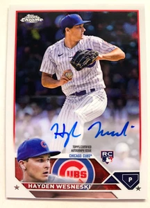 HAYDEN WESNESKI ROOKIE AUTO • 2023 Topps Chrome #RA-HW • ASTROS RC - Ex+ SeePics - Picture 1 of 7