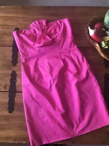 New NWT J. Crew Pink Strapless Dress Boned Sz 4 Bow Sheath - Picture 1 of 7