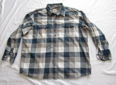 Men Red Head Cotton Plaid Collard Long Sleeve Shirt Sz XL (MT499) - Image 1 of 4