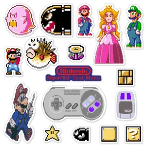 Super Nintendo SNES SuperNES Test Program Stickers 17 Sticker Pack - Picture 1 of 2