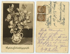 73838 - Stilleben - Geburtstag - AK, gelaufen Springe (Deister) 7.10.1935 - Imagen 1 de 1