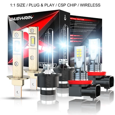 .FOR Volvo V70/XC70/S60 2005 2006 Headlights Hi/Lo&Fog Light Bulbs Kit 6 Bulbs - Image 1 of 4