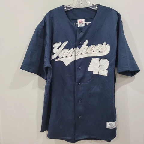 Vintage True Fan New York Yankees Mariano Rivera 42 Jersey Mens XL 46-48 Sewn Cover