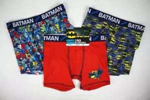 Boys 3 Pack Boxer Briefs Action Underwear Large 10 Batman DC Hero Stretch Wickin - Picture 1 of 3