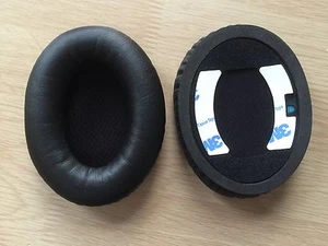NUEVO - Cojines de cuero para auriculares Bose QuietComfort QC15 QC2 - negros - Imagen 1 de 4