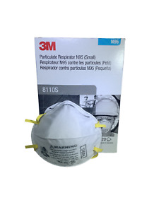 3M8110S Particulat Respiratoor SMALL N Grade 95, 1- Box of 20, EXP. Date 01/2027