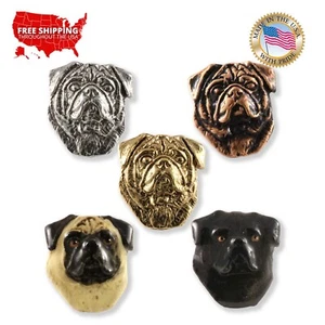 Creative Pewter Designs Pug Dog Lapel Pin or Pug Fridge Magnet, D148, Made in US - Picture 1 of 7