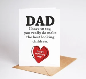 Funny Fathers Day Card Rude Card Dad Father Step Dad BC867 - Imagen 1 de 3