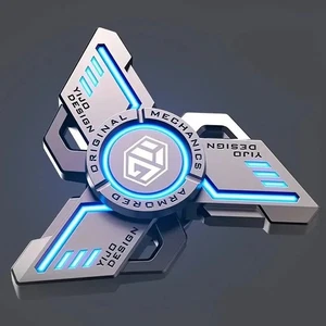 Antistress EDC Luminous Fidget Spinner Lega Metallo Mano Spinner Noctilucent Gyr - Foto 1 di 21