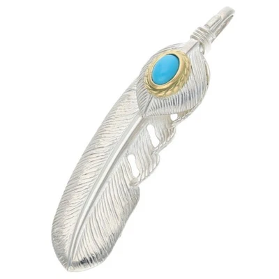 Colgante Corazón Pluma Taddy & King SV Cuerda Dorada Turquesa Talla MM Usado Foto 1 de 4