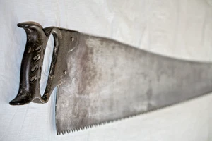 Antique Ice Saw 30" Inch Blade Cast Iron Owl Handle - Picture 1 of 5