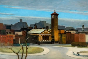 Edward-Hopper-Map-Washington-Square   - CANVAS OR PRINT WALL ART - Picture 1 of 1