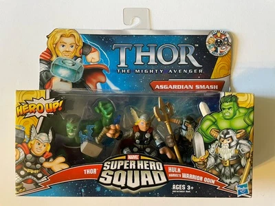 Marvel Superhero Squad 2011 - Thor, Odín y Hulk - Asgardian Smash Nuevo en caja Paquete de 3 Foto 1 de 4