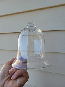 Klarglas Cloche Glocke Kuppel 6" hoch 5" rund Küche Handwerk Display - Bild 1 von 6