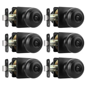 Black Door Knobs Interior, Classic Matte Black Interior Door Knobs Privacy, B... - Picture 1 of 8