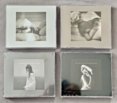 NEW SEALED SET OF 4 Taylor Swift TORTURED POETS COLLECTORS DELUXE CD BOX SETS - Image 1 of 4