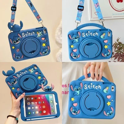 Stitch Stand Cover Case For iPad7/8/9th 10.2 Air 10.5 10.9 13 A16 11 With Straps - Image 1 of 4