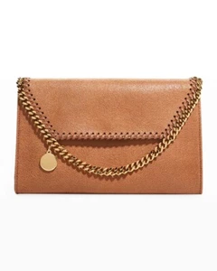 New STELLA MCCARTNEY Falabella Mini Shaggy Deer Crossbody Bag Pecan - Picture 1 of 9