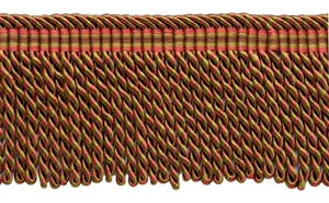 Cocoa Coral 3" Bullion Fringe with Fancy Woven Header [5 Yards] - Picture 1 of 1
