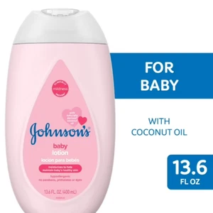 Johnson's Moisturizing Pink Baby Lotion with Coconut Oil, 13.6 fl. oz - Picture 1 of 5