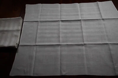 Lot de  5 grandes serviettes damassées du XXè - 91 x 73 cm- monogramme  PE - Photo 1/4