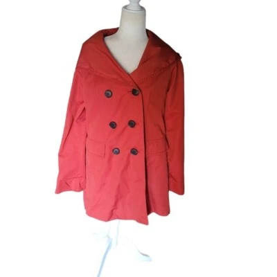 Jones New York Abrigo Abotonado con Capucha y Bolsillos Mezcla Lana Forro Extraíble S Foto 1 de 4