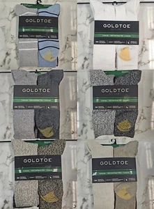 Paquete de 6 calcetines informales GoldToe para hombre talla 6-12,5 punta reforzada absorbente - Imagen 1 de 71