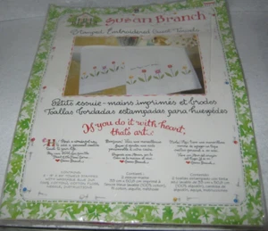 Bucilla - Embroidery Hand Towels - Susan Branch - Time Began In A Garden - New - Picture 1 of 3