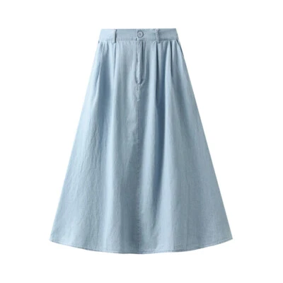 for women autumn/winter new long skirt high-waisted mid-length dress Denim skirt - Image 1 of 4