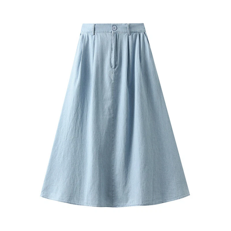 for women autumn/winter new long skirt high-waisted mid-length dress Denim skirt - Image 1 of 4