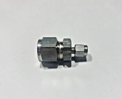 763L_SS_1/2x1/8 Ham-Let Stainless Steel 1/2" Tube x 1/8" Tube Reducing Union - Image 1 of 4