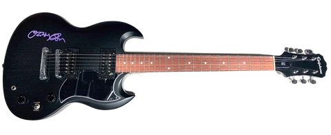 OZZY OSBOURNE SIGNED LES PAUL EPIPHONE GUITAR BECKETT BAS BLACK SABBATH 2 Cover