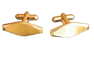 Vintage Goldtone Mid Century Cufflinks Set MCM Estate Mens - Imagen 1 de 2