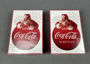 2 Decks of Santa Claus Coca Cola Playing Cards New Sealed 2008 - Picture 1 of 4
