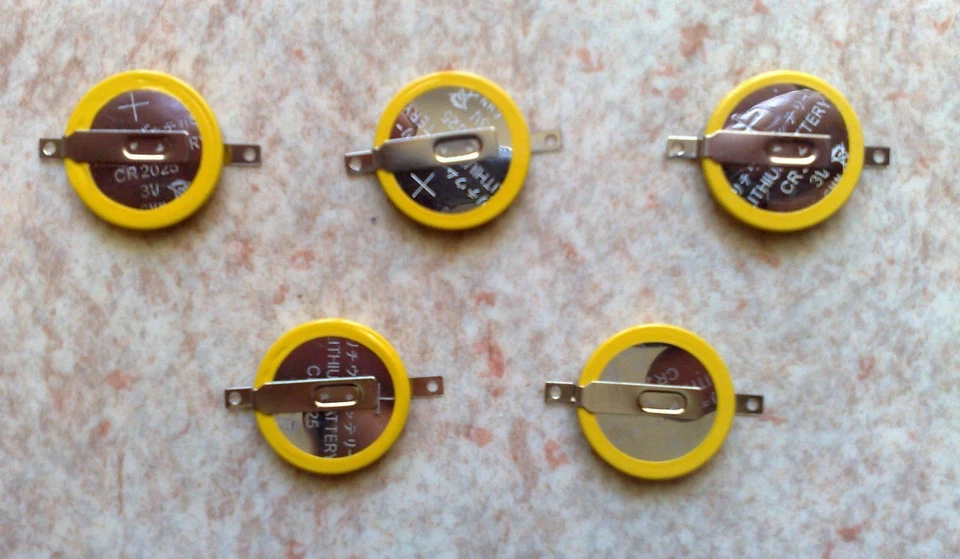 5 CR2025 Ersatzakkus - Pokemon Gold, Silber, Kristall - Game Boy Backup