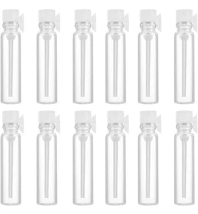 EMPTY GLASS PERFUME SAMPLE VIAL BOTTLE 1PC to 500 CT NEW 1ml Vials Tubes Bottles - Picture 1 of 8