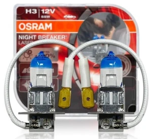 OSRAM Night Breaker Laser +150% H3 Car Headlight Globes (Twin) - Picture 1 of 7
