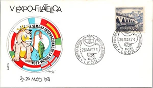 FDC Spain - IX International Trout-lion Week V Expo FIlatélitca 1974 - L41138 - Picture 1 of 2