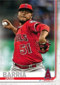 Jaime Barria 2019 Topps Series 1 Baseball MLB Base Card #206 Angels