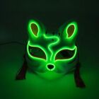 Glowing Led Foxes Mask Flashing Half Face Cat Masks  Halloween