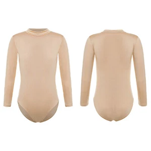 Girls Basic Ballet Dance Leotards Gymnastics Dancewear One Piece Strech Bodysuit - Picture 1 of 58