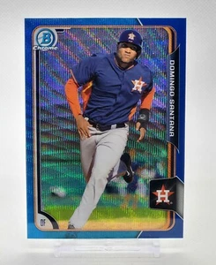 2015 Bowman Chrome Prospects Domingo Santana Blue Wave Refractor #BCP109 - Picture 1 of 2