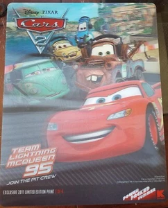 2011 Limited Edition Cars 2 Lenticular Print Kmart Power Packed Summer COA - Picture 1 of 4