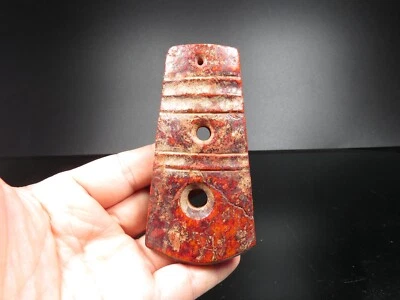 Китай, старый нефрит, культура Хуншань, коллекционные предметы, редкий топор, подвеска A(643) - Изображение 1 из 4